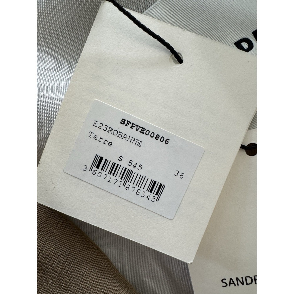 Sandro Sub Linen Blend Blazer Women's Terre Size 36 FR Us 4 Small - Picture 3 of 13